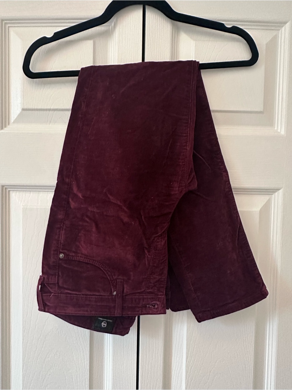 AG Adriano Goldschmied Wine crushed velvet Pants